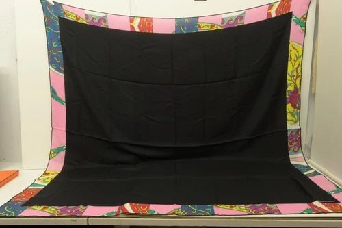 AUTHENTIC HERMES FESTIVAL DES AMAZONES D'ORIGNY BLACK PINK SHAWL 140CM SCARF (1 of 2)