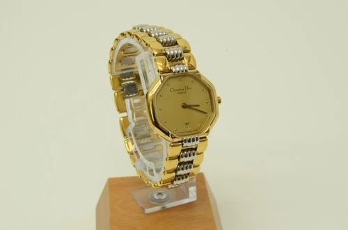 AUTHENTIC CHRISTIAN DIOR COMBI OCTOGON GP WATCH 24MM VINTAGE STRIPE WRISTWATCH: AUTHENTIC CHRISTIAN DIOR COMBI OCTOGON GP WATCH 24MM VINTAGE STRIPE WRISTWATCH Authentic Christian Dior Combi Octogon GP Watch 24mm Vintage Stripe Wristwatch Authentic Christian Dior Combi Octogon GP 