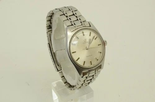 AUTHENTIC OMEGA AUTOMATIC GENEVE WATCH 33MM VINTAGE SS LINK SILVER WRISTWATCH (1 of 2)