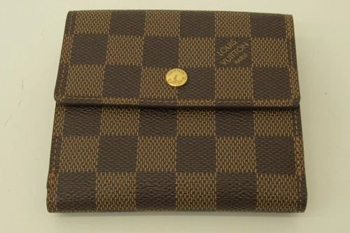 AUTHENTIC LOUIS VUITTON DAMIER DOUBLE BIFOLD WALLET CLIP LEATHER COIN CASE: AUTHENTIC LOUIS VUITTON DAMIER DOUBLE BIFOLD WALLET CLIP LEATHER COIN CASE Authentic Louis Vuitton Damier Double Bifold Wallet Clip Leather Coin Case Authentic Louis Vuitton Damier Double Bifold Walle