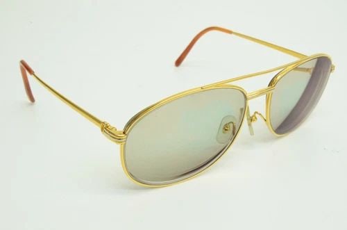 AUTHENTIC CARTIER DRIVER LOUIS 60 16 140 GOLD GP VINTAGE SUNGLASSES FRAMES (1 of 2)