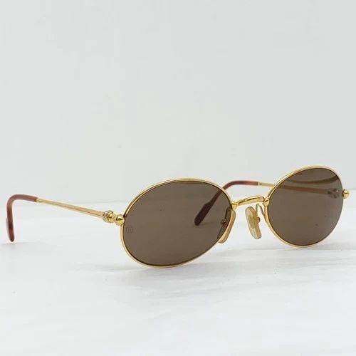AUTHENTIC CARTIER SATURNE 51 19 135 GP VINTAGE OVAL SUNGLASSES TRINITY FRAMES (1 of 2)