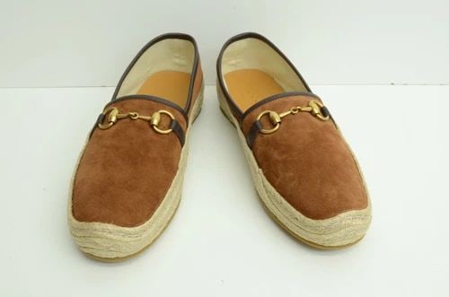 AUTHENTIC GUCCI LOAFERS SOFT ROPE HORSEBIT PAR AMOUR SHOES SIZE 8 ESPADRILLES (1 of 2)