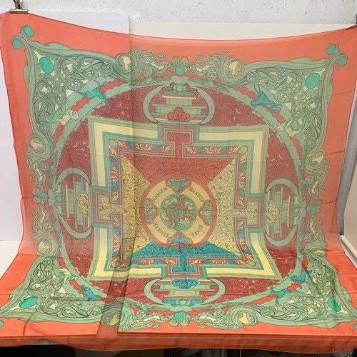 AUTHENTIC HERMES SCARF ANIMAUX SOLAIRES PAUWELS 90CM SILK CARRE VINTAGE 90S (1 of 2)