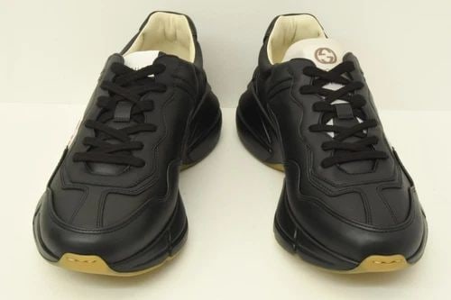 AUTHENTIC GUCCI RHYTON SEGA RED LOGO BLACK SNEAKERS SIZE 6.5 ATHLETIC SHOES (1 of 2)
