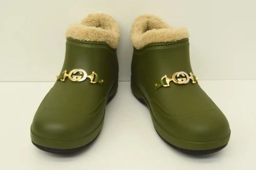 AUTHENTIC GUCCI GREEN RUBBER SHORT BOOTS SIZE 7 UNISEX SHEARLING HORESEBIT SHOES: AUTHENTIC GUCCI GREEN RUBBER SHORT BOOTS SIZE 7 UNISEX SHEARLING HORESEBIT SHOES Authentic Gucci Green Rubber Short Boots Size 7 Unisex Shearling Horesebit Shoes Authentic Gucci Green Rubber Short Boo
