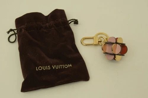 AUTHENTIC LOUIS VUITTON CLOVER KEYCHAIN GP BROWN MONOGRAM LV PINK ACCESSORY (1 of 2)