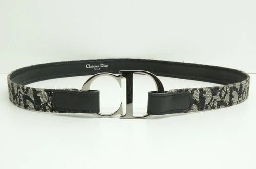 AUTHENTIC CHRISTIAN DIOR BELT CD LOGO BUCKLE VINTAGE TROTTER CANVAS LEATHER: AUTHENTIC CHRISTIAN DIOR BELT CD LOGO BUCKLE VINTAGE TROTTER CANVAS LEATHER Authentic Christian Dior Belt CD Logo Buckle Vintage Trotter Canvas Leather AUTHENTIC CHRISTIAN DIOR BELT CD LOGO BUCKLE VIN