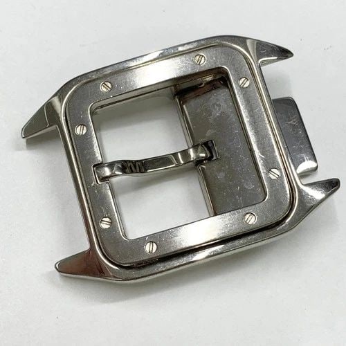 AUTHENTIC CARTIER SANTOS GALBEE BELT BUCKLE SP CLASSIC SILVER PLATED ACCESSORY (1 of 2)