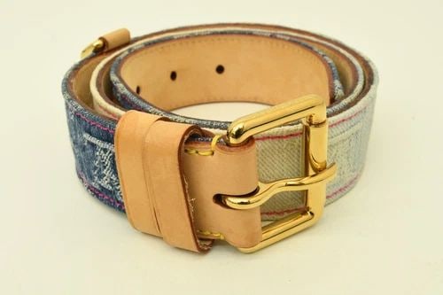 AUTHENTIC HERMES BELT DENIM MONOGRAM GP BUCKLE LEATHER TAN FASHION ACCESSORY: AUTHENTIC HERMES BELT DENIM MONOGRAM GP BUCKLE LEATHER TAN FASHION ACCESSORY Authentic Hermes Belt Denim Monogram GP Buckle Leather Tan Fashion Accessory Authentic Hermes Belt Denim Monogram GP Buckle