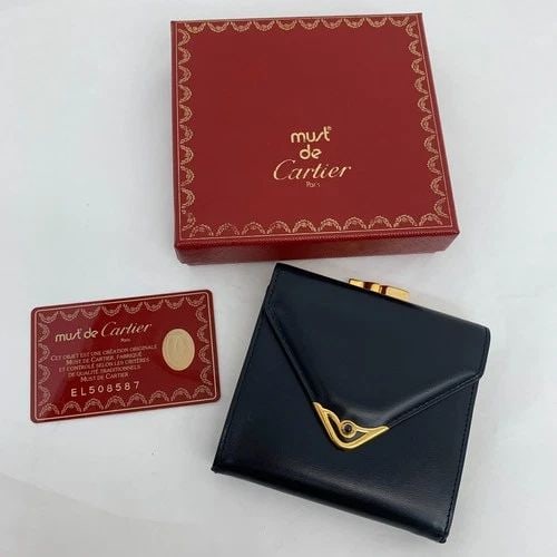 AUTHENTIC CARTIER SAPPHIRE WALLET LEATHER SIGNATURE STONE GP NAVY COIN CASE: AUTHENTIC CARTIER SAPPHIRE WALLET LEATHER SIGNATURE STONE GP NAVY COIN CASE AUTHENTIC CARTIER SAPPHIRE WALLET LEATHER SIGNATURE STONE GP NAVY COIN CASE Signature Blue Sapphire Stone Clip Closure Width