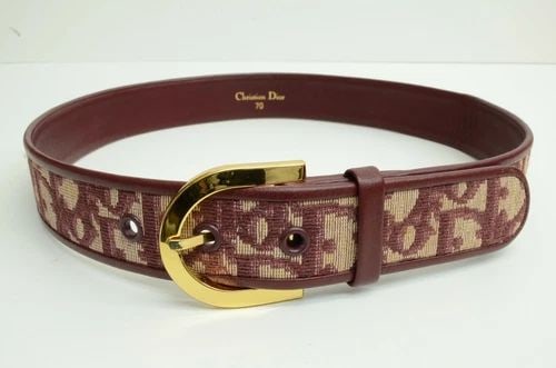 AUTHENTIC CHRISTIAN DIOR BELT BURGUNDY LEATHER GP BUCKLE MONOGRAM TROTTER LOGO: AUTHENTIC CHRISTIAN DIOR BELT BURGUNDY LEATHER GP BUCKLE MONOGRAM TROTTER LOGO Authentic Christian Dior Belt Burgundy Leather GP Buckle Monogram Trotter Logo AUTHENTIC CHRISTIAN DIOR BELT BURGUNDY LEA