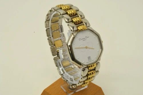 AUTHENTIC CHRISTIAN DIOR 31MM WATCH COMBI OCTAGON WHITE DATE LOGO CLIP LINK BAND: AUTHENTIC CHRISTIAN DIOR 31MM WATCH COMBI OCTAGON WHITE DATE LOGO CLIP LINK BAND Authentic Christian Dior 31mm Watch Combi Octagon White Date Logo Clip Link Band Authentic Christian Dior 31mm Watch Co