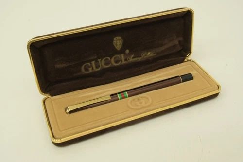 AUTHENTIC GUCCI ANNIVERSARY GG LOGO FOUNTAIN PEN WEB STRIPE DESK COLLECTIBLE (1 of 2)