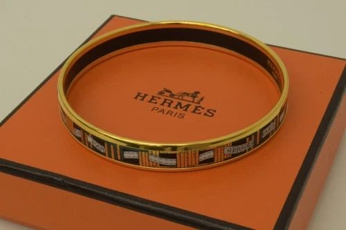 AUTHENTIC HERMES GP BRACELET CUFF RIBBON ENAMEL BANGLE BLACK AUSTRIA GOLD PLATED: AUTHENTIC HERMES GP BRACELET CUFF RIBBON ENAMEL BANGLE BLACK AUSTRIA GOLD PLATED Authentic Hermes GP Bracelet Cuff Ribbon Enamel Bangle Black Austria Gold Plated Authentic Hermes GP Bracelet Cuff Ribb