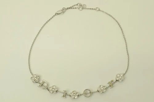 AUTHENTIC CHRISTIAN DIOR VINTAGE SP NECKLACE CLOVER LETTER RHINESTONE JEWELRY: AUTHENTIC CHRISTIAN DIOR VINTAGE SP NECKLACE CLOVER LETTER RHINESTONE JEWELRY Authentic Christian Dior Vintage SP Necklace Clover Letter Rhinestone Jewelry Authentic Christian Dior Vintage SP Necklace