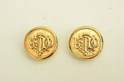 AUTHENTIC CHRISTIAN DIOR CLIP ON EARRINGS INSIGNIA GP CLASSIC GOLD JEWELRY SET 3: AUTHENTIC CHRISTIAN DIOR CLIP ON EARRINGS INSIGNIA GP CLASSIC GOLD JEWELRY SET 3 Authentic Christian Dior Clip On Earrings Insignia GP Classic Gold Jewelry Set 3 Authentic Christian Dior Clip On Earri