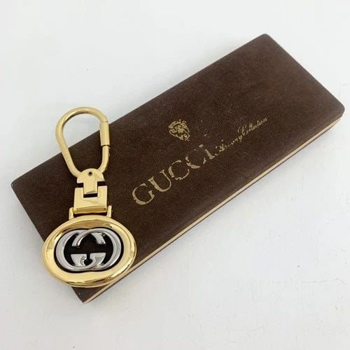 AUTHENTIC GUCCI GG OVAL LOGO KEYCHAIN CLASSIC GP SP CHARM JEWELRY ACCESSORY: AUTHENTIC GUCCI GG OVAL LOGO KEYCHAIN CLASSIC GP SP CHARM JEWELRY ACCESSORY Authentic Gucci GG Oval Logo Keychain Classic GP SP Charm Jewelry Accessory Gucci Anniversary Jewelry Accessory Oval Keychai