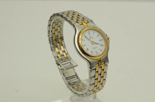 AUTHENTIC WALTHAM COMBI WATCH 22MM SS STRIPED WATER RESISTANT GP WRISTWATCH (1 of 2)