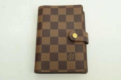 AUTHENTIC LOUIS VUITTON DAMIER EBENE LEATHER AGENDA BOOK ACCESSORY ORGANIZER (1 of 2)
