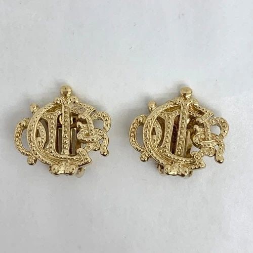 AUTHENTIC CHRISTIAN DIOR CLIP ON EARRINGS GP ENAMEL RHINESTONE HEXAGON JEWELRY: AUTHENTIC CHRISTIAN DIOR CLIP ON EARRINGS GP ENAMEL RHINESTONE HEXAGON JEWELRY AUTHENTIC CHRISTIAN DIOR CLIP ON EARRINGS GP ENAMEL RHINESTONE HEXAGON JEWELRY