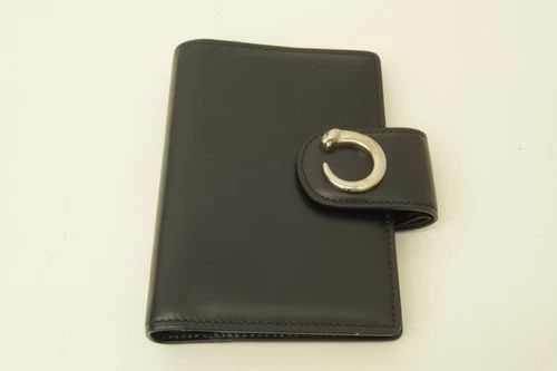 AUTHENTIC CARTIER PANTAIL LEATHER RING BINDER BOOK BLACK HOME OFFICE ACCESSORY (1 of 2)