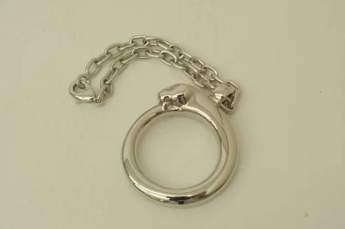 AUTHENTIC CARTIER PANTAIL CLASSIC SILVER PLATED LOGO KEYCHAIN ACCESSORY CHARM (1 of 2)