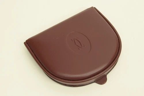 AUTHENTIC CARTIER BURGUNDY WALLET LEATHER DECOR LOGO CLASSIC COIN CASE POUCH: AUTHENTIC CARTIER BURGUNDY WALLET LEATHER DECOR LOGO CLASSIC COIN CASE POUCH Authentic Cartier Burgundy Wallet Leather Decor Logo Classic Coin Case Pouch Authentic Cartier Burgundy Wallet Leather Deco