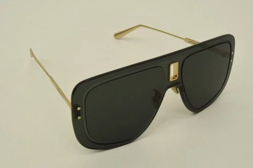 AUTHENTIC DIOR SUNGLASSES 140 ULTRADIOR LARGE SHIELD PLASTIC FRAMES GOLD GP B0A0 (1 of 2)