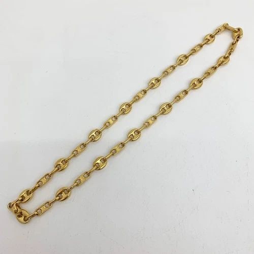 AUTHENTIC CELINE LOGO LINK CHAIN NECKLACE GP EMBLEM VINTAGE SIGNATURE JEWELRY 2: AUTHENTIC CELINE LOGO LINK CHAIN NECKLACE GP EMBLEM VINTAGE SIGNATURE JEWELRY 2 Authentic Celine Logo Link Chain Necklace GP Emblem Vintage Signature Jewelry 2 Celine Paris Vintage Chain Linking Neckl