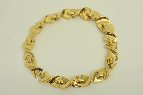 AUTHENTIC GIVENCHY HOUR GLASS NECKLACE GP JEWELRY GOLD PLATED CLIP ACCESSORY (1 of 2)