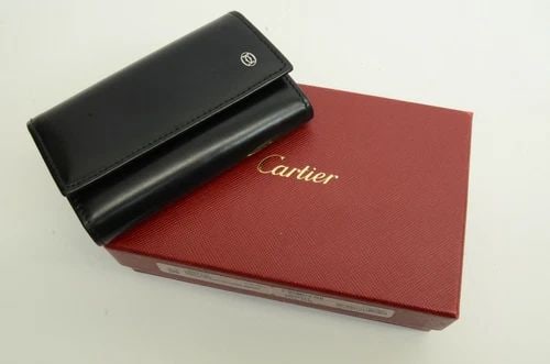 AUTHENTIC CARTIER 6 KEY RING VINTAGE LEATHER WALLET C DECOR LOGO W BOX CASE 3: AUTHENTIC CARTIER 6 KEY RING VINTAGE LEATHER WALLET C DECOR LOGO W BOX CASE 3 Authentic Cartier 6 Key Ring Vintage Leather Wallet C Decor Logo w Box Case 3 AUTHENTIC CARTIER 6 KEY RING VINTAGE LEATHER