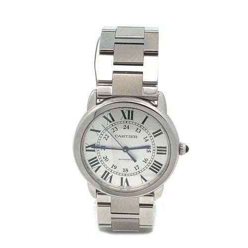 CARTIER RONDE SOLO STAINLESS STEEL AUTOMATIC MEN'S WATCH WSRN0012 WITH CARD (1 of 2)