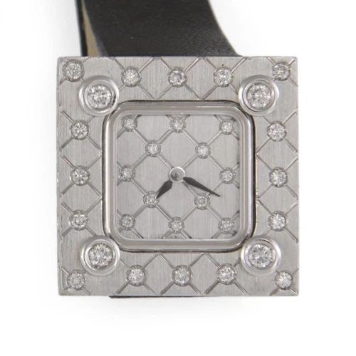 GARAVELLI 1CT DIAMOND 18K WHITE GOLD LEATHER BAND LADIES WATCH (1 of 2)