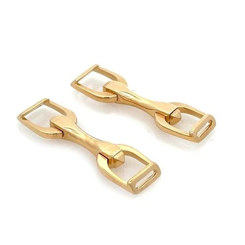 CARTIER CUFFLINKS ANNEAUX DE PONT 18K YELLOW GOLD STIRRUP WITH PAPER (1 of 2)