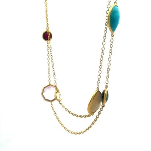 IPPOLITA ROCK CANDY GOLD NECKLACE GELATO GEMS 18K YELLOW LONG CHAIN (1 of 2)