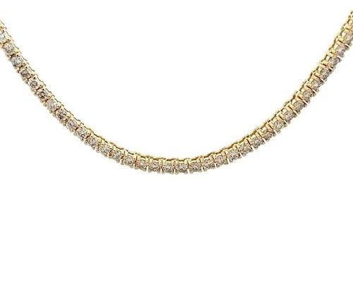 NEW 3.00CT DIAMOND 14K YELLOW GOLD 2MM WIDE LINE TENNIS NECKLACE: NEW 3.00CT DIAMOND 14K YELLOW GOLD 2MM WIDE LINE TENNIS NECKLACE This is a BRAND NEW elegant diamond necklace is crafted from 14k yellow gold with a fine polished finish featuring a line tennis style 