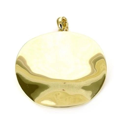 IPPOLITA PENDANT 18K YELLOW GOLD WAVE STYLE LARGE ROUND: IPPOLITA PENDANT 18K YELLOW GOLD WAVE STYLE LARGE ROUND The Ippolita pendant is a stunning piece of fine jewelry crafted from 18k yellow gold in a stylish wave design. The large round shape and intric
