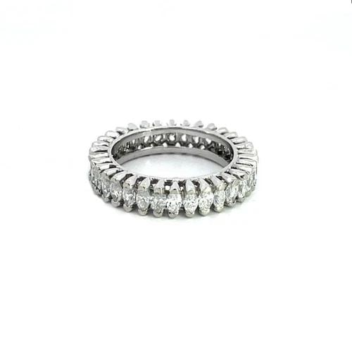DIAMOND 14K WHITE GOLD 2.30CT MARQUISE CUT FULL CIRCLE ETERNITY BAND RING (1 of 2)