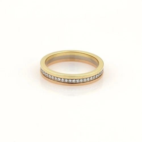 CARTIER DIAMOND 18K TRICOLOR GOLD 3.5MM STACK BAND RING SIZE 46-US 3.75 CERT: CARTIER DIAMOND 18K TRICOLOR GOLD 3.5MM STACK BAND RING SIZE 46-US 3.75 CERT Cartier Diamond 18k Tricolor Gold 3.5mm Stack Band Ring Size 46-US 3.75 Cert Description An elegant authentic ring by Carti