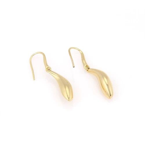 TIFFANY & CO. FRANK GEHRY GOLD EARRINGS 18K YELLOW FISH DANGLE HOOK STYLE (1 of 2)