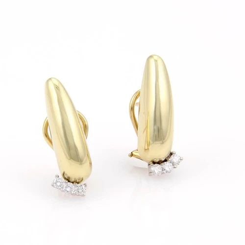 TIFFANY & CO. PICASSO GOLD EARRINGS DIAMOND 18K YELLOW LONG OVAL SHAPE: TIFFANY & CO. PICASSO GOLD EARRINGS DIAMOND 18K YELLOW LONG OVAL SHAPE The Tiffany & Co. 18k yellow gold earrings are from designer Paloma Picasso; they are stunning pieces of fine jewelry featuring n