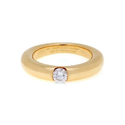 CARTIER DIAMOND 18K YELLOW GOLD 4MM WIDE DOME WEDDING BAND RING SIZE47-US 4: CARTIER DIAMOND 18K YELLOW GOLD 4MM WIDE DOME WEDDING BAND RING SIZE47-US 4 Cartier Diamond 18k Yellow Gold 4mm Wide Dome Wedding Band Ring Size47-US 4 Description This is an elegant authentic band ri