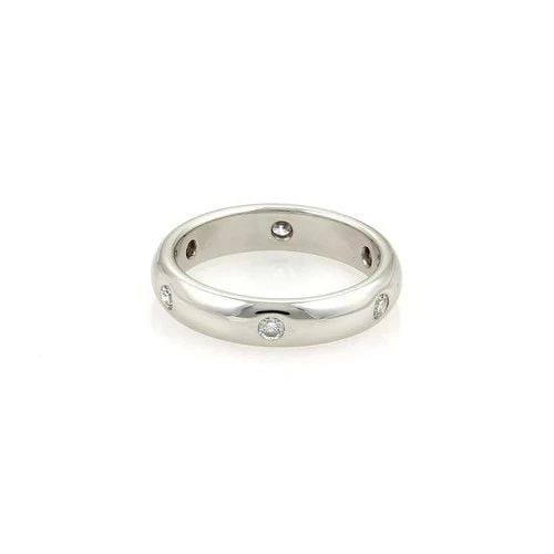 CARTIER STELLA DIAMOND GOLD BAND 18K WHITE 4MM RING SIZE 5 (1 of 2)