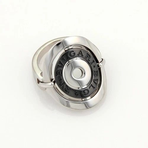 BVLGARI BULGARI ASTRAL CERCHI 18K WHITE GOLD STEEL FLEX OVAL RING SIZE 6 (1 of 2)