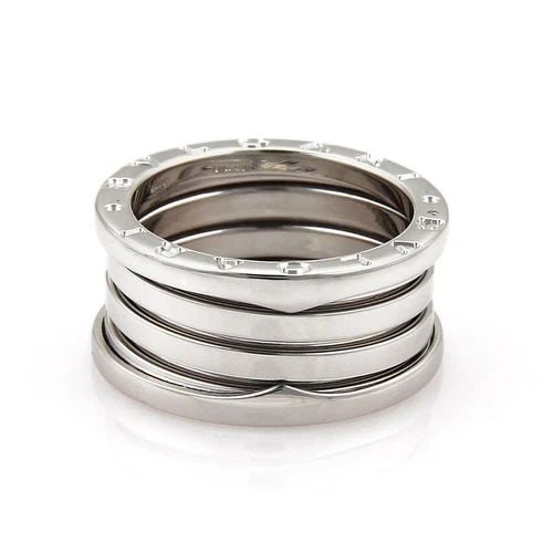 BVLGARI BULGARI B ZERO-1 18K WHITE GOLD 11MM BAND RING SIZE EU 50-US 4.75 (1 of 2)