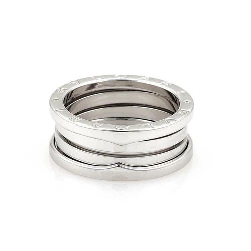 BVLGARI B ZERO-1 18K WHITE GOLD 9MM BAND RING SIZE EU 48-US 4.25: BVLGARI B ZERO-1 18K WHITE GOLD 9MM BAND RING SIZE EU 48-US 4.25 Bvlgari B Zero-1 18k White Gold 9mm Band Ring Size EU 48-US 4.25 Description This authentic Bulgari ring band is finely crafted from 18