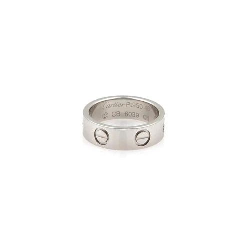 CARTIER LOVE PLATINUM 5.5MM WIDE BAND RING SIZE EU 48-US 4 (1 of 2)
