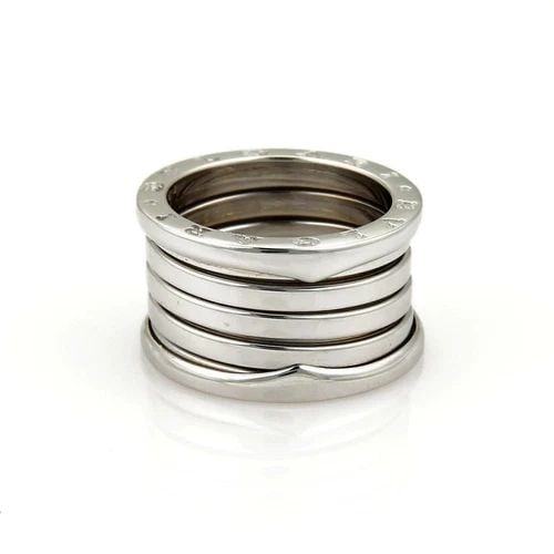 BULGARI RING B ZERO 1 18K WHITE GOLD 13MM BAND SIZE 49-US 4.5 (1 of 2)