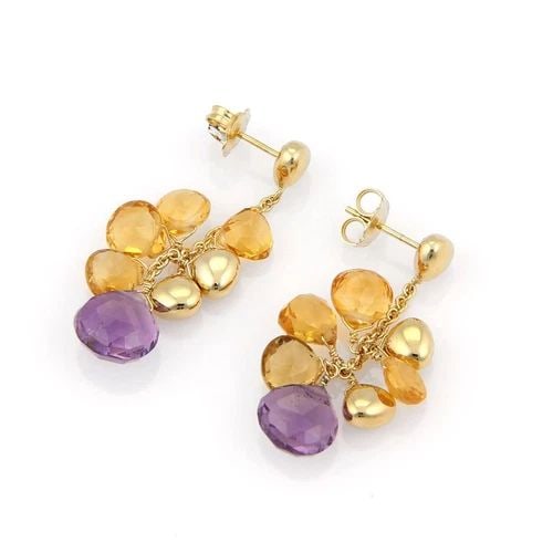 MARCO BICEGO PARADISE GOLD EARRINGS 18K YELLOW BEADED DANGLE STYLE: MARCO BICEGO PARADISE GOLD EARRINGS 18K YELLOW BEADED DANGLE STYLE The Marco Bicego Paradise Gold Earrings are a stunning piece of fine jewelry featuring a vibrant yellow color with beaded dangle styl